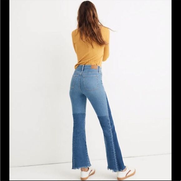 Madewell X ISKO Patchwork Rigid Flare Jeans 27 - Picture 9 of 9